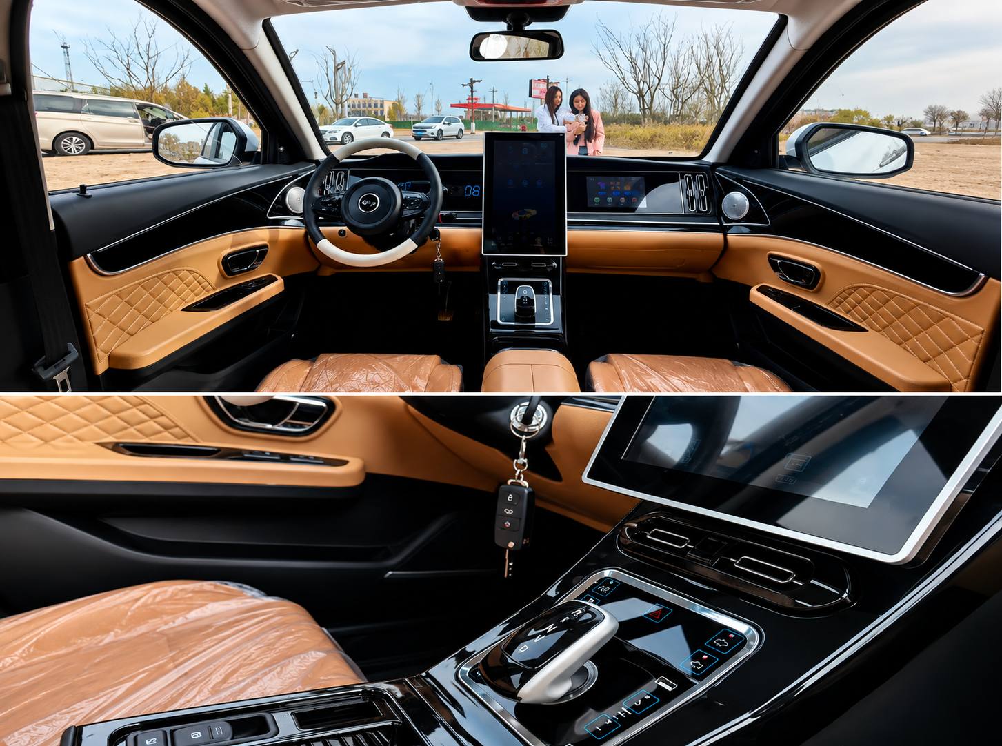 Мультимедийная система и центральная консоль электромобиля в стиле BMW